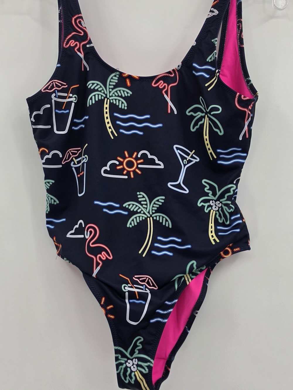 Chubbies Womens Electric Avenue One Piece & Pineapple Swimsuit Size S